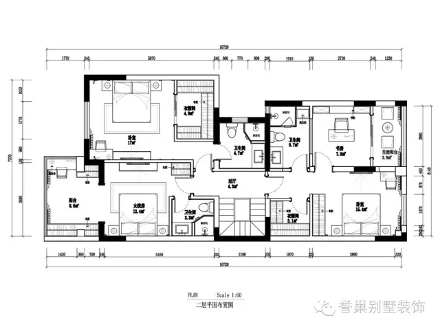 別墅設計二層平面布置圖